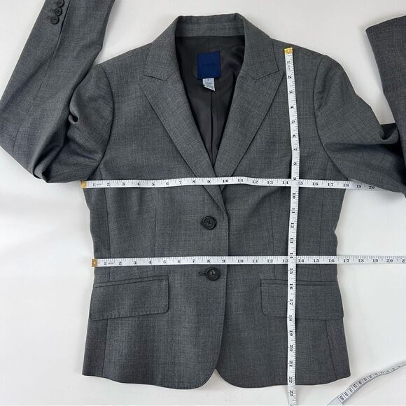 J. Crew heather grey Nouvelle jacket in Super 120s - Picture 8 of 9